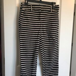 Black and white cropped chino pants